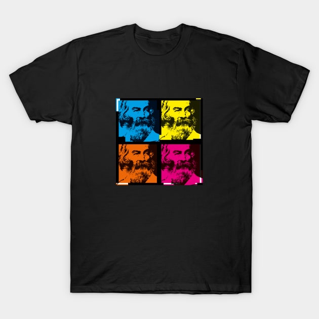 WALT WHITMAN - Poet - Colourful, pop art style illustration T-Shirt by CliffordHayes